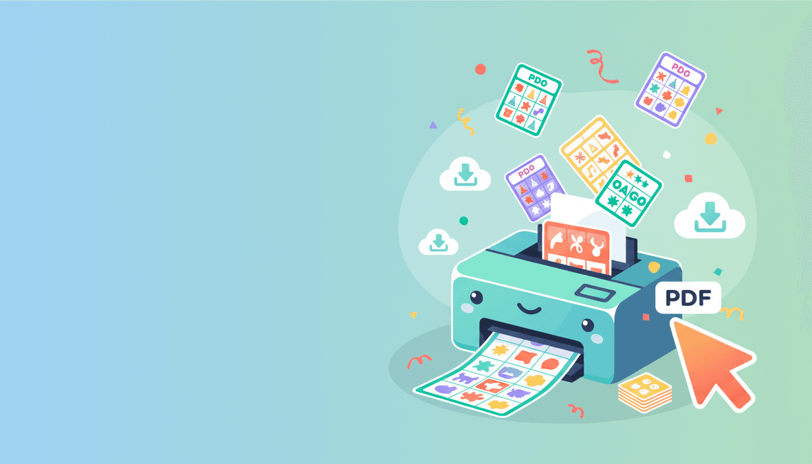 Printable Bingo Card Generator: Free PDF Downloads — header illustration