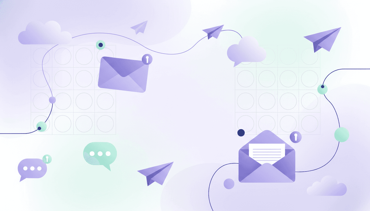 Illustration suggesting friendly support and messages