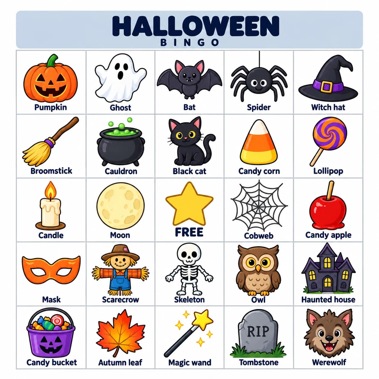 Halloween Bingo Word List: 30 Ideas and Classroom Game Rules — article cover